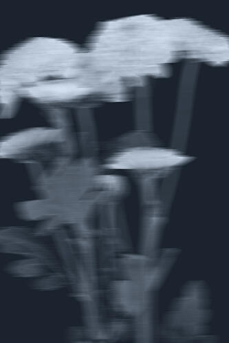 Ethereal Blue Blooms Art déco reproduction
