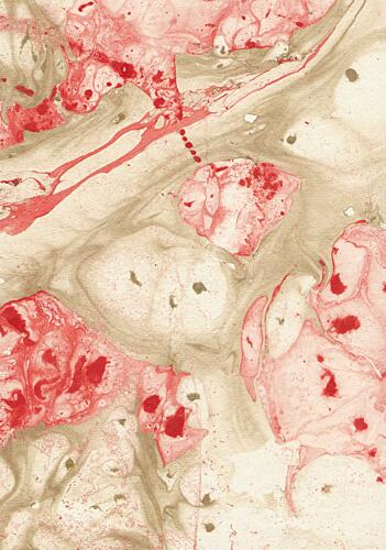 Red Beige Marbling Art déco reproduction