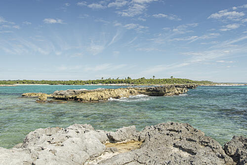 Clear Blue Tropical Coast Art Print