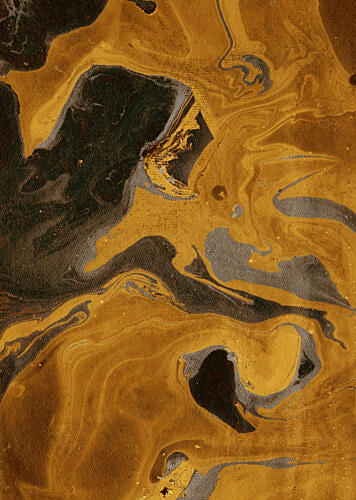 Golden Fluid Swirls Art déco reproduction