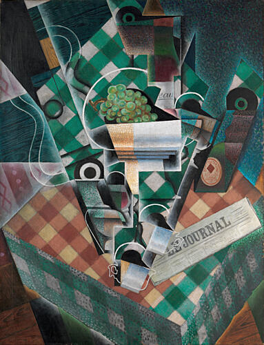 Nature Morte a la Nappe a Carreaux Still Life with Checkered Tablecloth 1915 Art Print