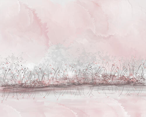 Tranquil Pink Reflections Art Print