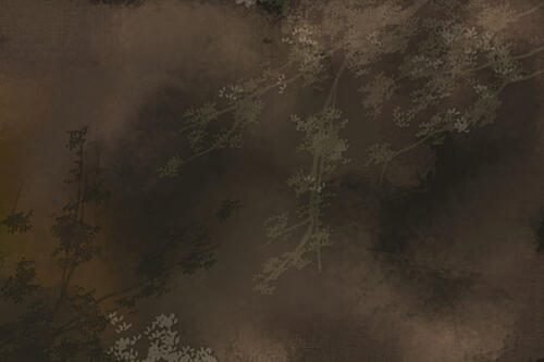 Moody Dark Brown Rustic Landscape Art déco reproduction