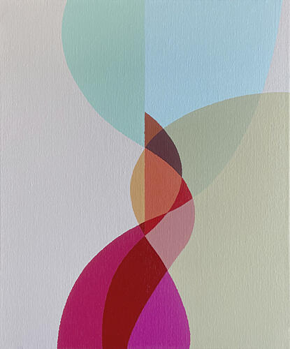 Fluid Color Shapes Art déco reproduction