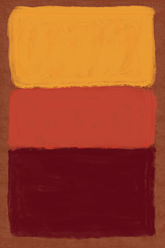 Warm Abstract Color Blocks Art déco reproduction