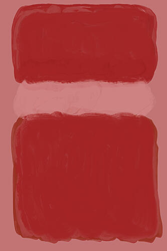 Soft Red Color Field Art déco reproduction