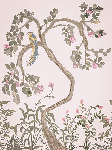 Chinoiserie Bird Blossoms Art déco reproduction