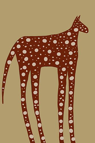 Spotted Earthy Creature Art déco reproduction