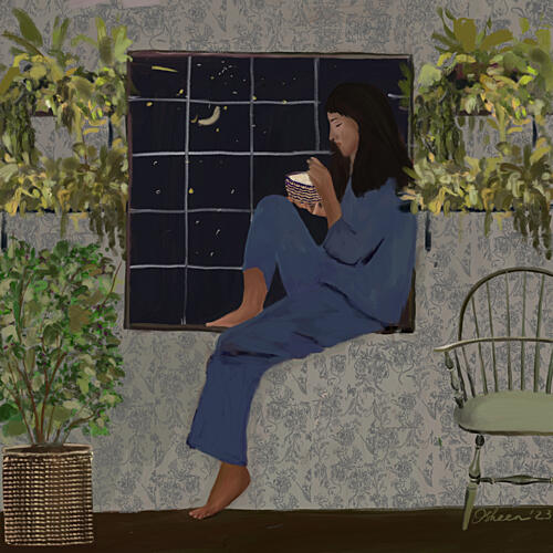 Latenight Treat Art Print by Osheensgallery