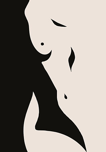 Minimalist Female Form Art déco reproduction