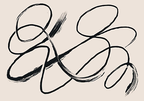 Dynamic Abstract Strokes Art déco reproduction