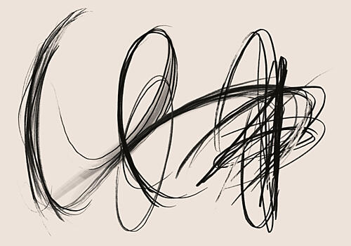 Abstract Black Movement Art déco reproduction