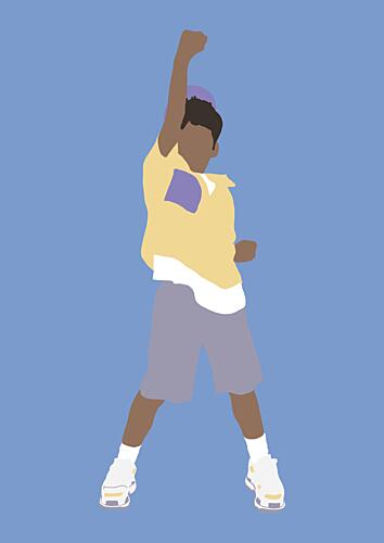 Vibrant Dancing Kid Art déco reproduction