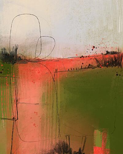 Serene Abstract Landscape Art déco reproduction