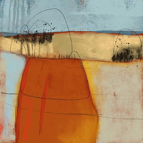 Serene Abstract Landscape Art déco reproduction
