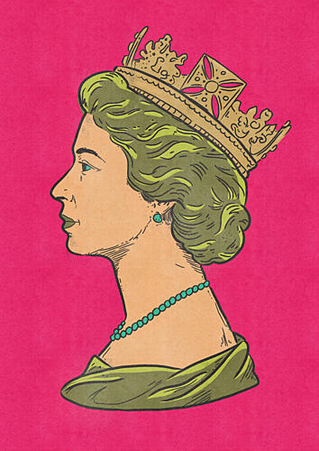 Iconic Queen Profile Pop art reproduction