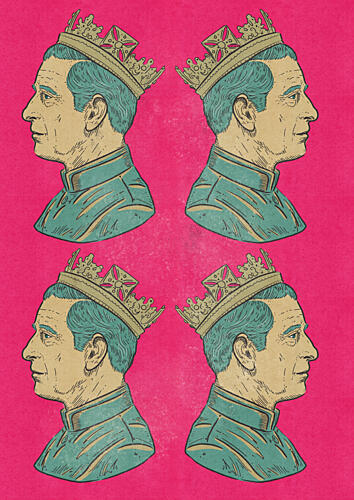 Pink Pop Art King Art déco reproduction