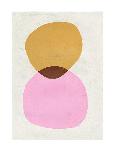 Pink Gold Abstract Shapes Art déco reproduction