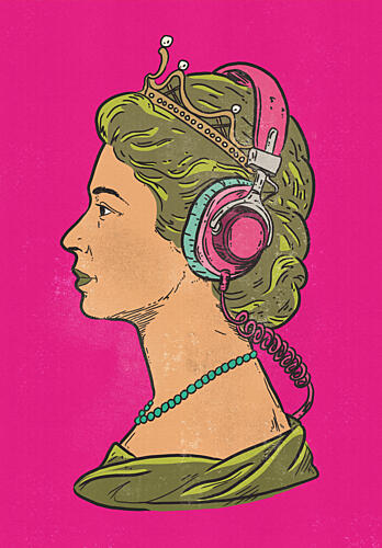 Royal Headphones Art déco reproduction