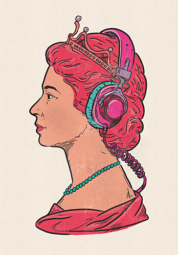 Queens Modern Beat Pop art reproduction