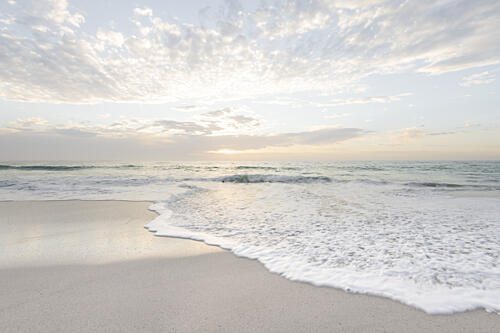 Serene Beach Morning Art Print by Ryno Botha