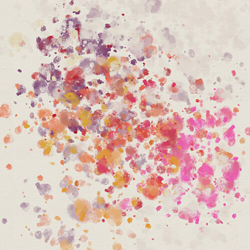 Vibrant Paint Splashes Art déco reproduction