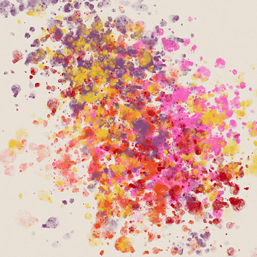 Vibrant Paint Splatter Art déco reproduction