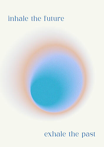 Inhale Exhale Aura Art déco reproduction