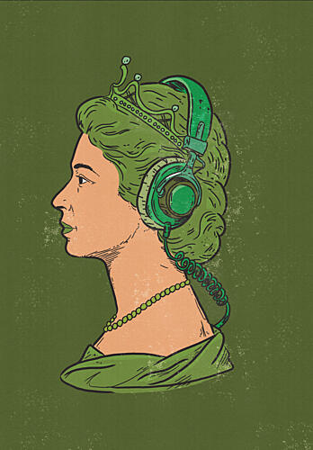 Green Queen Beats Pop art reproduction