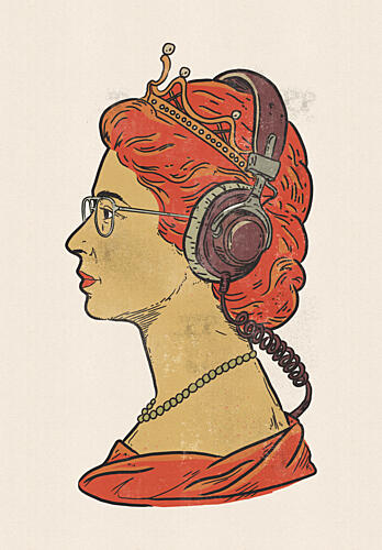Regal Music Listener Pop art reproduction