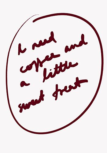 Coffee Sweet Treat Note Art déco reproduction