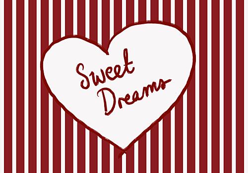 Sweet Dreams Heart Art déco reproduction