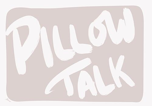Pillow Talk Script Art déco reproduction