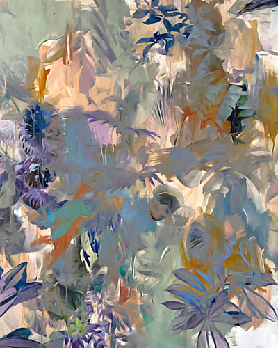 Abstract Botanical Dreams Art déco reproduction