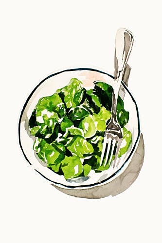 Green Gnocchi Dish Art déco reproduction
