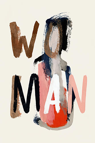 Abstract Woman Portrait Art déco reproduction