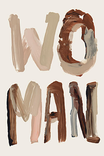 Textured Woman Word Art déco reproduction