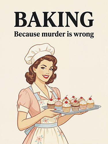 Retro Baking Humor Art déco reproduction