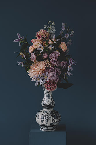 Opulent Floral Still Life Art Print by Masha Bakker Matijevic