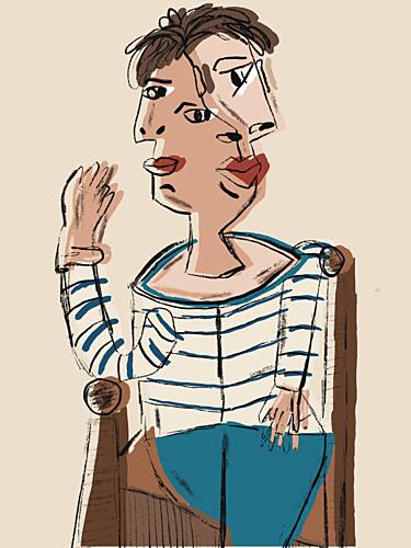 Modern Cubist Portrait Art déco reproduction