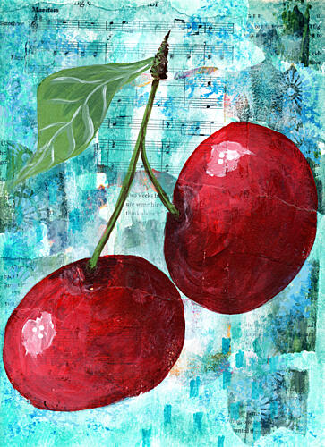 Sweet Cherry Notes Art déco reproduction