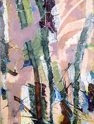 Textured Woodland Abstract Art Print