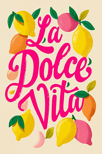 la Dolce Vita Lemons Art déco reproduction
