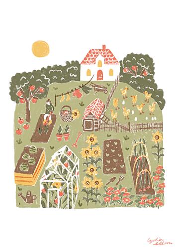 Idyllic Country Garden Art Print by Lydia Greaves