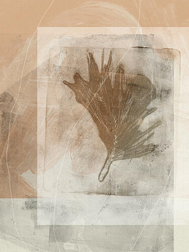 Textured Ginkgo Leaf Art Print