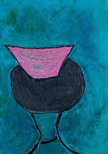 Abstract Pink Figure Art déco reproduction