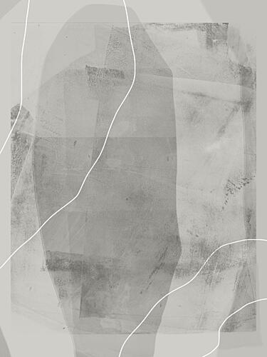 Fluid Grey Abstract Art déco reproduction