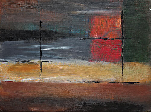 Abstract Red Crossing Art déco reproduction