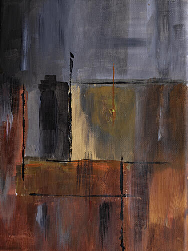 City Blocks Abstract Art Print by Kjeld Olsen
