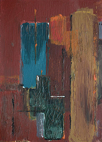 Abstract Earthy Blocks Art Print by Kjeld Olsen